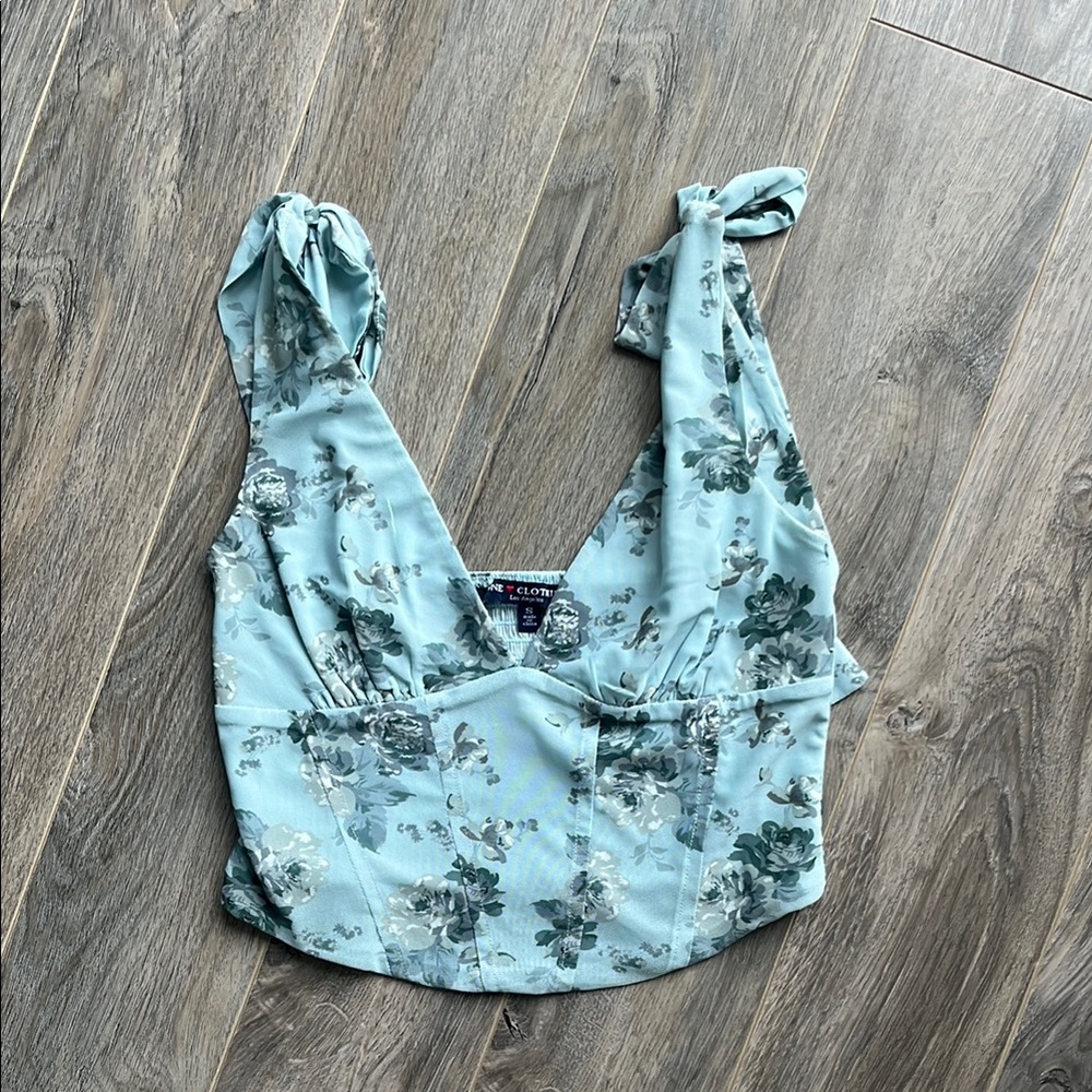 One Clothing Tie Corset Tank Top